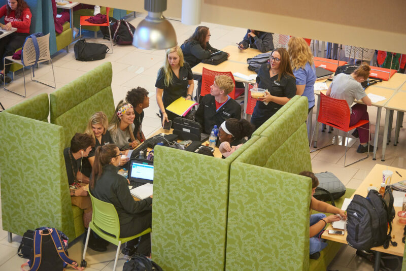 students working