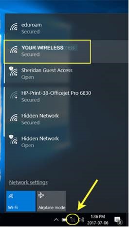 Wireless Internet Log on